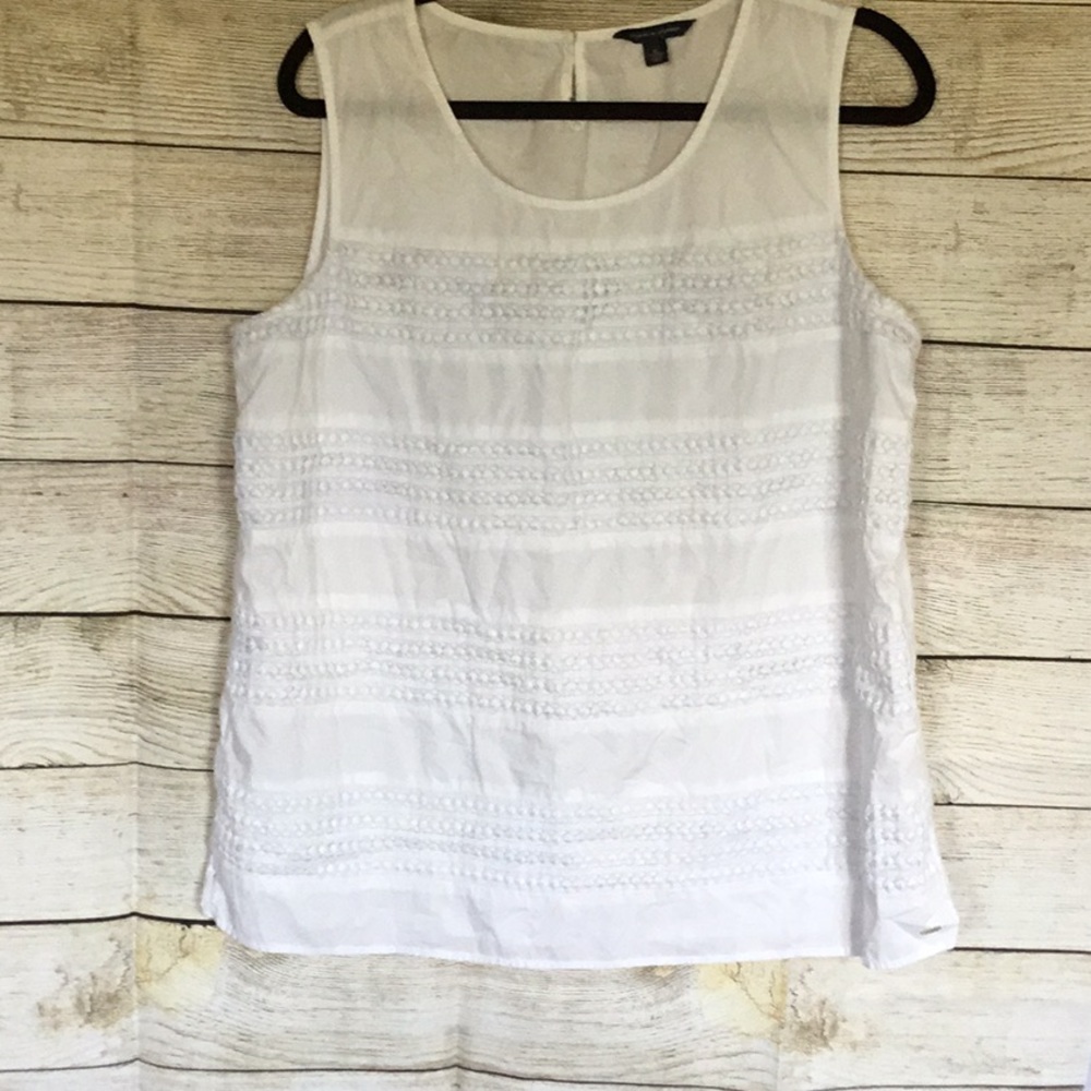 TOMMY HILFIGER SLEEVELESS WHITE TOP SIZE XL